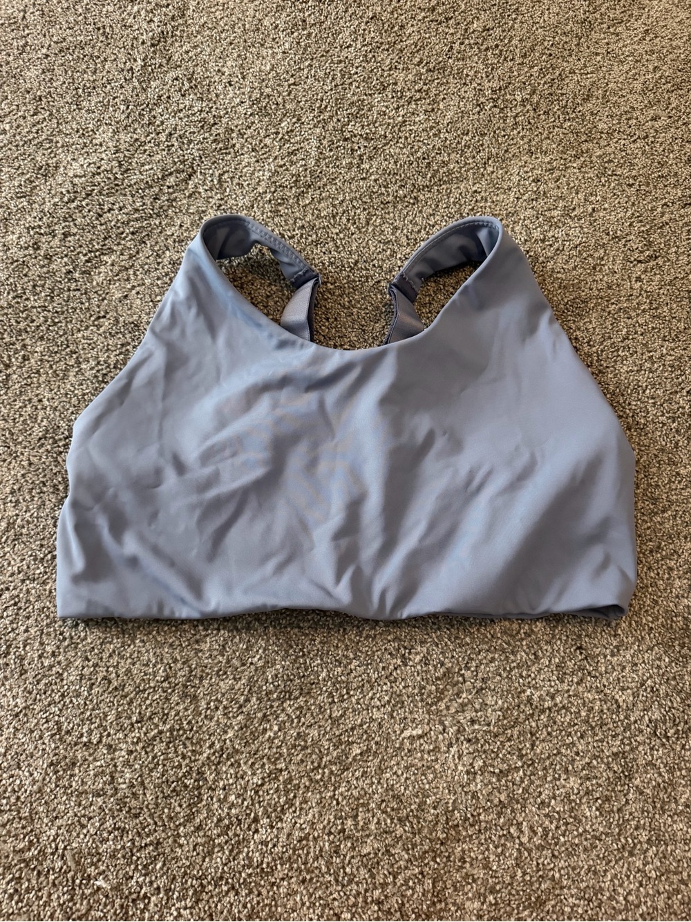 High-Neck Sports Bralette in Slate Blue